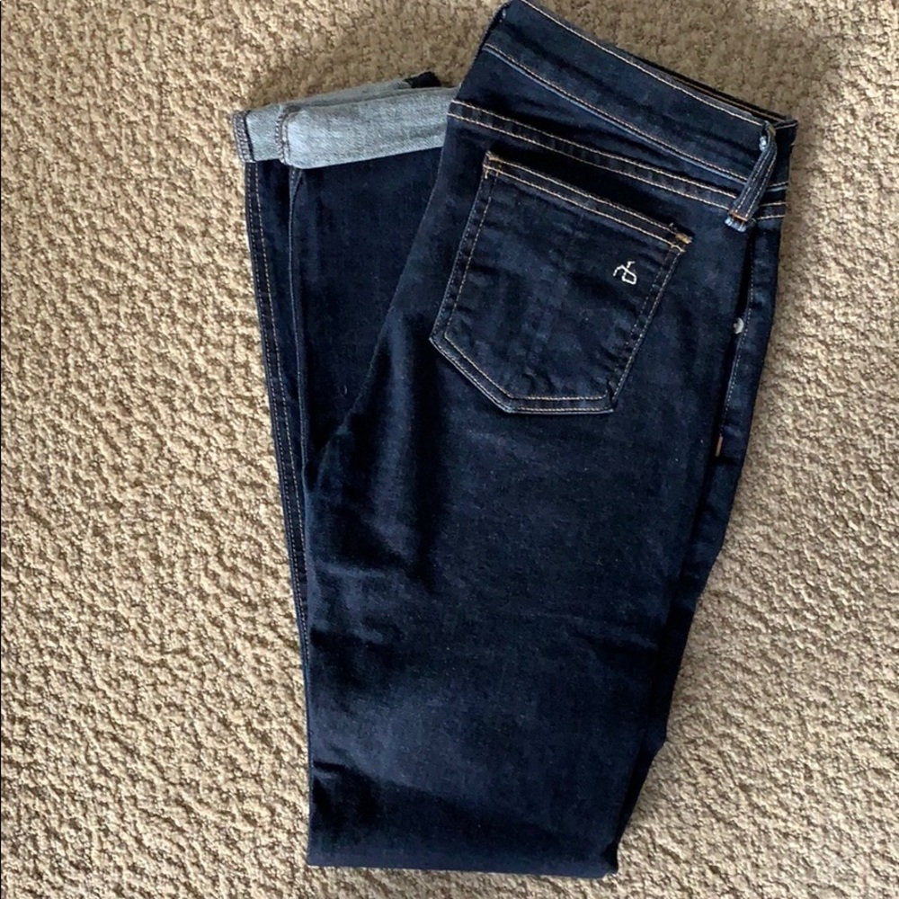 Rag & Bone skinny dark blue jeans
